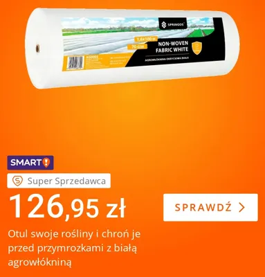 Agrowłóknina okryciowa biała 1,6x100 m 70 Gsm Springos promocja w Allegro