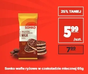 Wafle ryżowe w czekoladzie mlecznej Sonko promocja w API Market