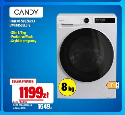 Pralko-suszarka BWR485SBL6-S Candy promocja w RTV EURO AGD