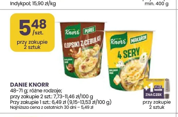 Danie Knorr Makaron 4 sery promocja w Stokrotka
