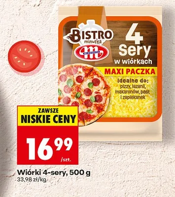 Ser Bistro wiórki 4-sery MAXI PACZKA promocja w Biedronka