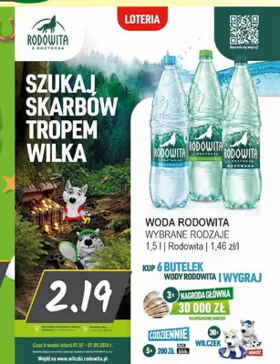 Woda gazowana Rodowita promocja w Słoneczko