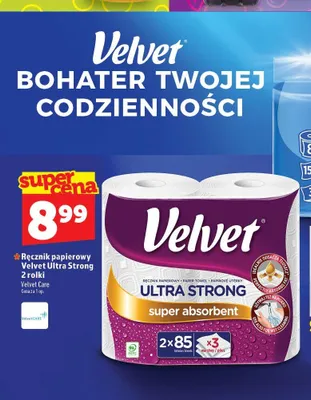 Ręcznik papierowy Velvet Ultra Strong promocja w TOPAZ