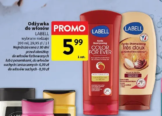 Odżywka do włosów wybrane rodzaje promocja w Intermarche