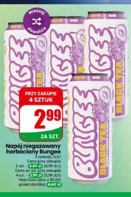 Napój niegazowany herbaciany Bungee promocja w Dino
