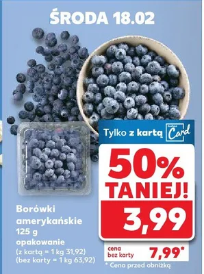 Borówki amerykańskie promocja w Kaufland