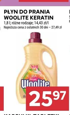 Płyn do prania Woolite Keratin promocja w Stokrotka