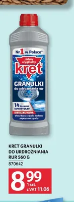 Granulki do udrożniania rur Kret promocja w Selgros