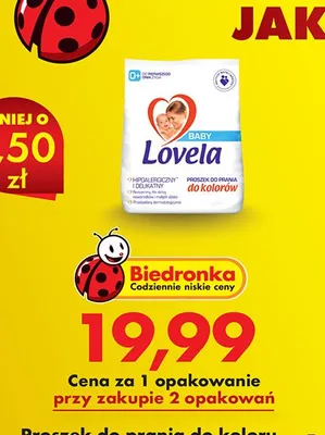 Proszek do prania do koloru Lovela Baby 1,3 kg promocja w Biedronka