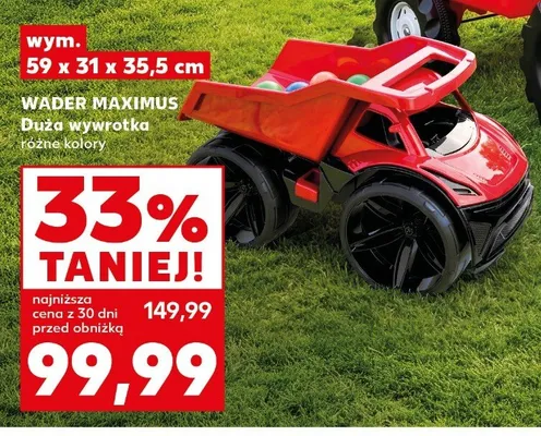 Duża wywrotka WADER MAXIMUS 59x31x35,5cm promocja w Kaufland