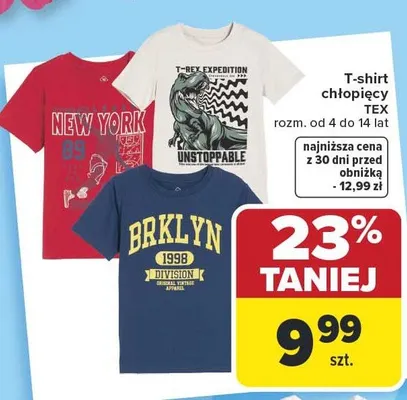 T-shirt chłopięcy promocja w Carrefour