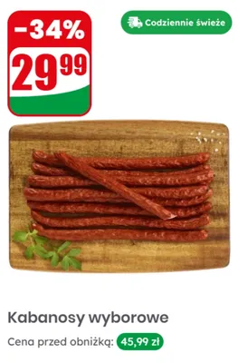 Kabanosy wyborowe promocja w Dino