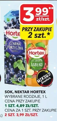 Sok, nektar Hortex promocja w Top Market