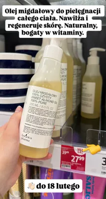 Olej migdałowy 100% czysty do pielęgnacji całego ciała promocja w Rossmann