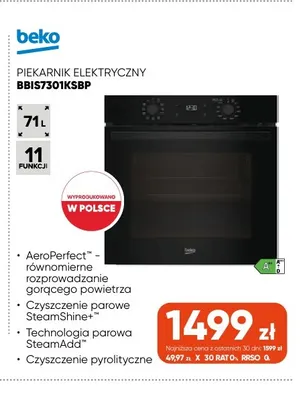 Piekarnik elektryczny BBIS7301KSBP Beko promocja w Max Elektro