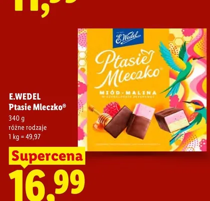 Ptasie Mleczko E.Wedel Miód-Malina E. Wedel promocja w Lidl