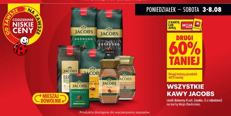 Kawy Jacobs promocja w Biedronka