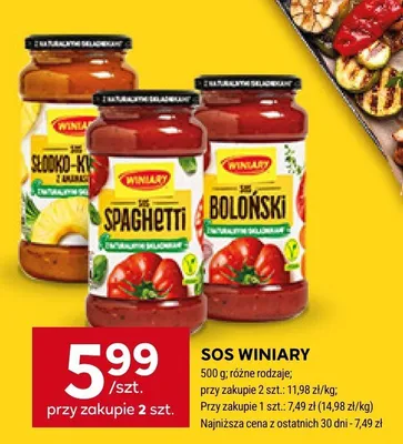 Sos słodko-kwaśny Winiary promocja w Stokrotka
