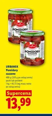 Pomidory suszone połówki Urbanek promocja w Lidl