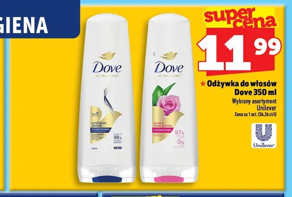 Odżywka do włosów Dove Aloe & Rose Water promocja w TOPAZ