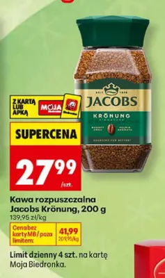 Kawa rozpuszczalna Jacobs Krönung promocja w Biedronka