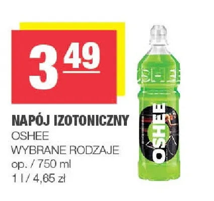 Napój izotoniczny Oshee promocja w SPAR