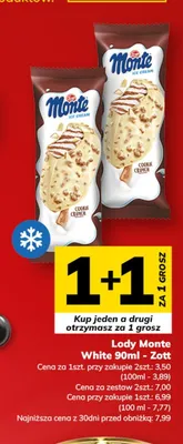 Lody Monte White Zott promocja w Hitpol