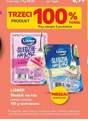 Śledzik na raz w sosie śmietanowym Lisner promocja w Kaufland