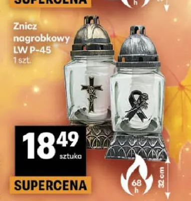 Znicz nagrobkowy Lw P-45 promocja w Delikatesy Centrum