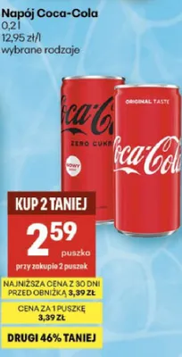 Napój Coca-Cola promocja w Delikatesy Centrum