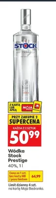 Wódka Stock Prestige promocja w Biedronka