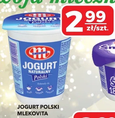 Jogurt polski Mlekovita naturalny promocja w Top Market