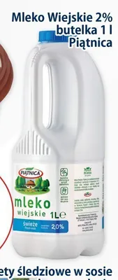 Mleko Wiejskie Piątnica 2% promocja w Kupiec