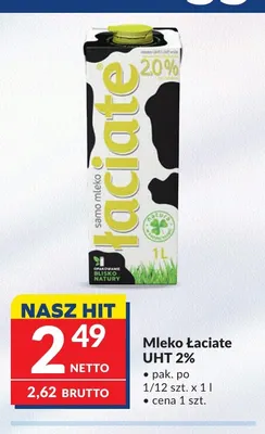 Mleko UHT Łaciate 2% promocja w Makro