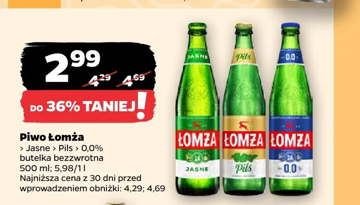 Piwo Łomża promocja w Netto