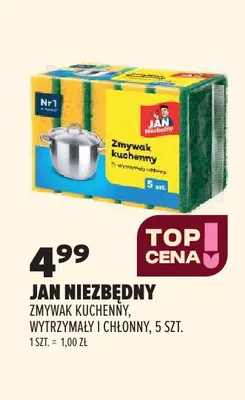 Zmywak kuchenny Jan Niezbędny wytrzymały i chłonny promocja w Drogerie Natura
