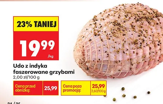 Udo z indyka faszerowane grzybami promocja w Biedronka