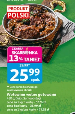 Wołowina wołno gotowana promocja w Auchan