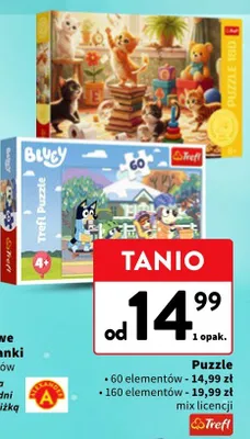 Puzzle Trefl 60 elementów mix licencji promocja w Intermarche