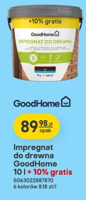 Impregnat do drewna GoodHome 10l + 10% gratis promocja w Castorama