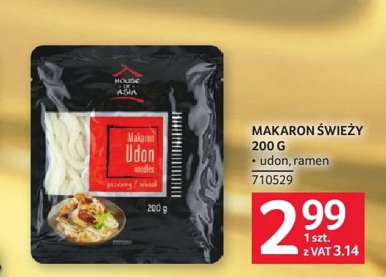 Makaron świeży House of Asia Ramen promocja w Selgros