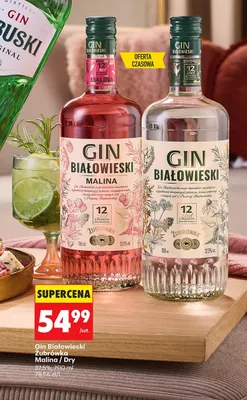 Gin Białowieski Żubrówka Malina promocja w Biedronka