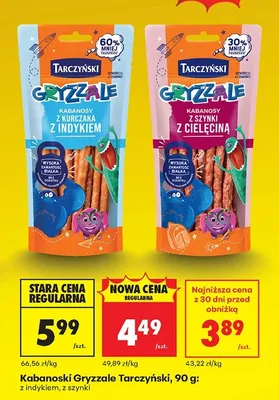 Kabanosy Gryzzale z szynki promocja w Biedronka