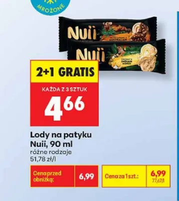 Lody na patyku Nuii promocja w Biedronka