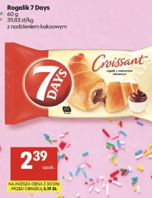 Rogalik z nadzieniem kakaowym Croissant promocja w Delikatesy Centrum