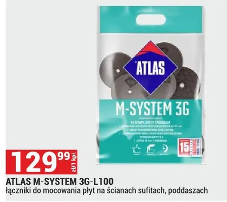 M-System 3G-L100 lacznik do mocowania płyt na ścianach sułtach, poddaszach promocja w Merkury Market