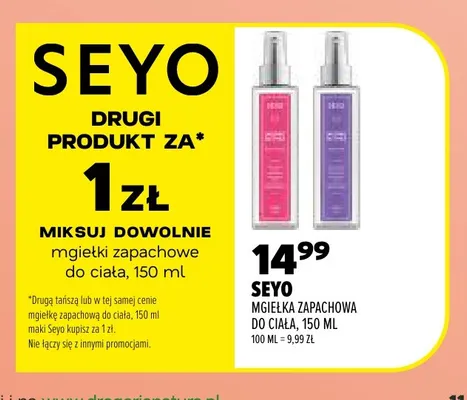Mgiełka zapachowa do ciała Seyo promocja w Drogerie Natura