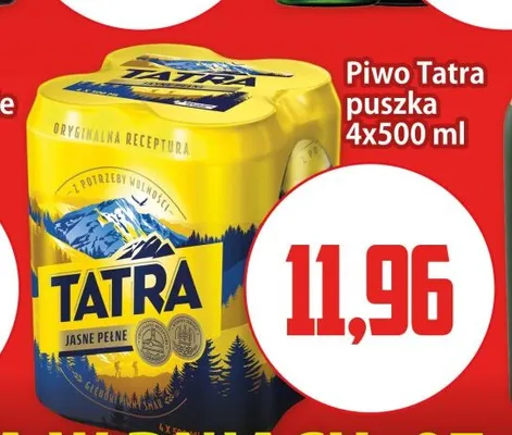 Piwo Tatra 4-pak 500 ml promocja w Kupiec