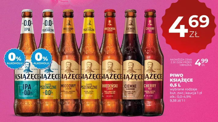 Piwo bezalkoholowe Książęce Złote Pszeniczne promocja w Duży Ben