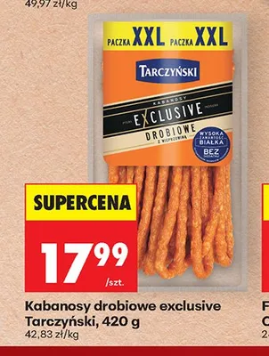 Kabanosy drobiowe exclusive Tarczyński promocja w Biedronka